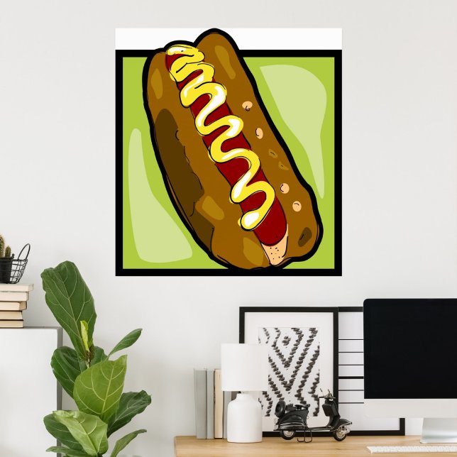 Senf auf einem Hotdog-Poster Poster (Von Creator hochgeladen)