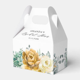 Senf Gelbe Blumenweide Grünes Brautparty Geschenkschachtel