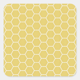 Senf-gelbes geometrisches quadratischer aufkleber