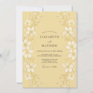 Senf Raffinierte Botanische Hochzeit Einladung
