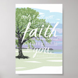 Senf Seed Faith Matthew 17:20 Bible Verse Poster