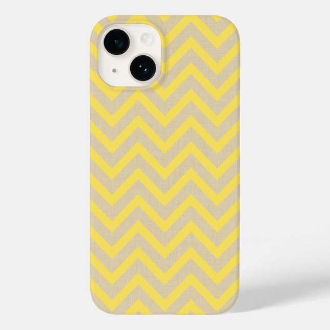 Senf Spice Moods Chevrons Case-Mate iPhone Hülle (Rückseite)