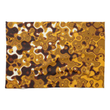 Senf u. Burgunder-Geschirrtuch durch C.L. Brown