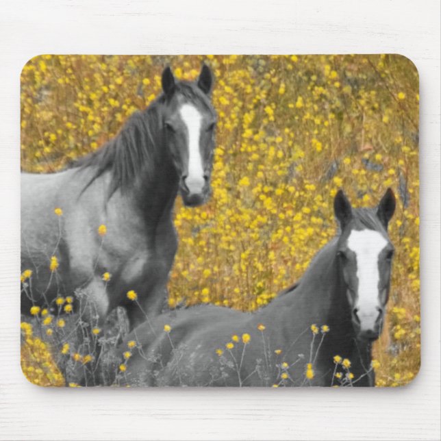 Senf und Pferde Mousepad (Vorne)