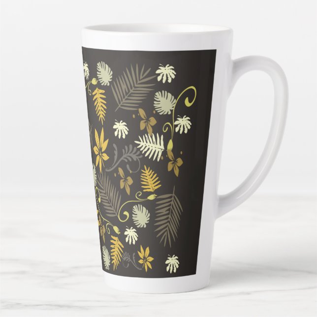Senf- und Schwarzflorlatte-Tasse Milchtasse (Rechts)