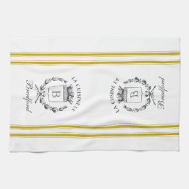 Senf Vintager französischer Sack mit Individuelle  Handtuch