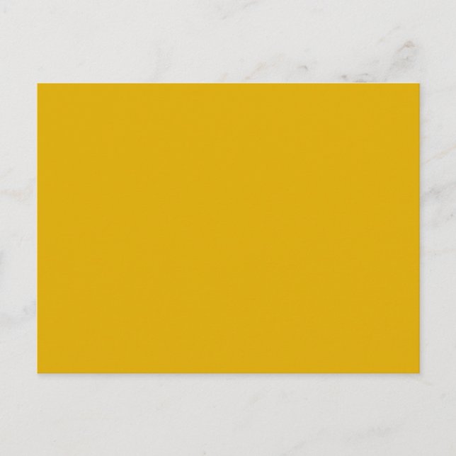 Senfgelb einfarbig postkarte (Vorderseite)