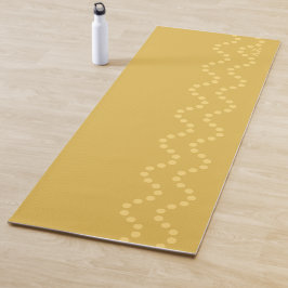 Senfgelb Minimale Gepunktete Wellenlinien Initiale Yogamatte