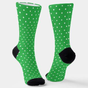 Senfgelb weiße Punkte Muster Socken