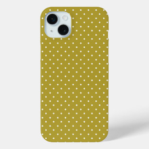 Senfgelb weißer Tupfenmuster  Case-Mate iPhone Hülle