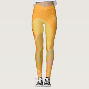 Senfgelbe Wirbel Leggings