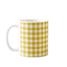 Senfgelbes Karo Gingham Retro-Farbe
