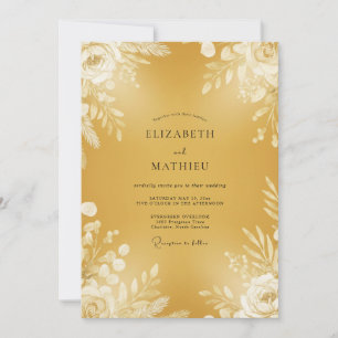Senfkraut-Eukalyptus-Hochzeit Einladung