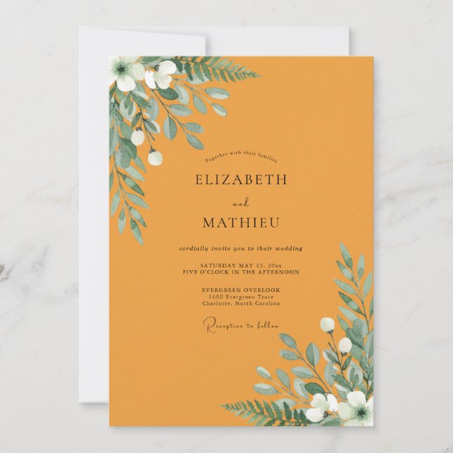 Senfkraut Hochzeit Einladung (Vorderseite)