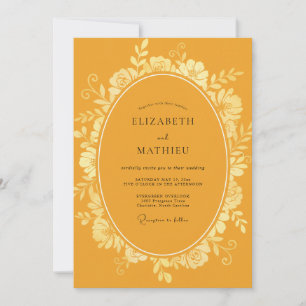 Senfkraut-Weich-Eukalyptus-Hochzeit Einladung