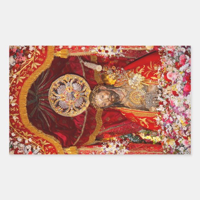 "Senhor Santo Cristo dos Milagres" Rechteckiger Aufkleber (Vorderseite)