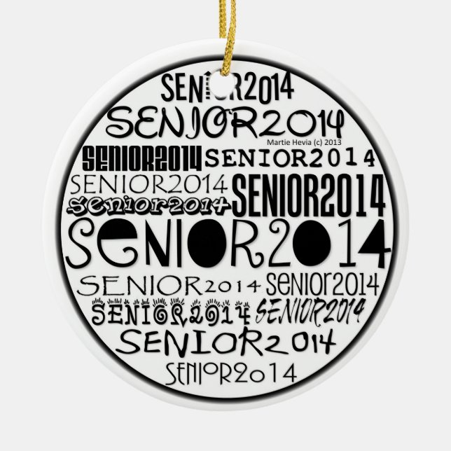 Senior 2014 - Rückspiegel-Verzierung Keramikornament (Vorne)