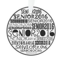 Senior 2016 rund - Rückspiegel-Verzierung