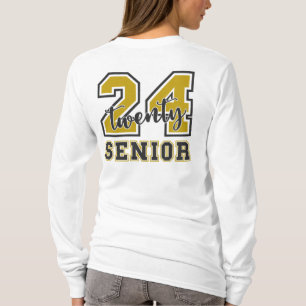 Senior 2024, Abschlussgeschenk Rückseite und Vorde T-Shirt