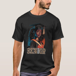 Senior 2024 Black Girl Abschluss Class of 2024 Le T-Shirt