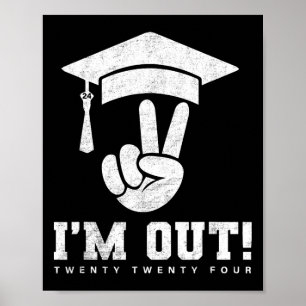 Senior 2024 Class of 2024 Abschluss Graduate Men Poster
