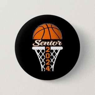 Senior 2024 Graduate Class 2024 Basketball Graduat Button