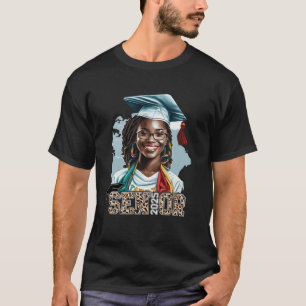Senior 2025 Black Girl Abschluss Class of 2025 Le T-Shirt