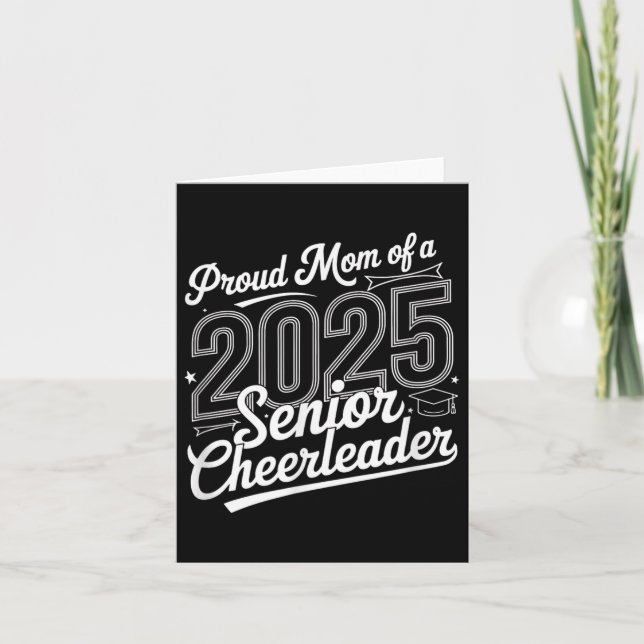 Senior 2025 Cheer Team Mama High School Abschluss Karte (Vorderseite)