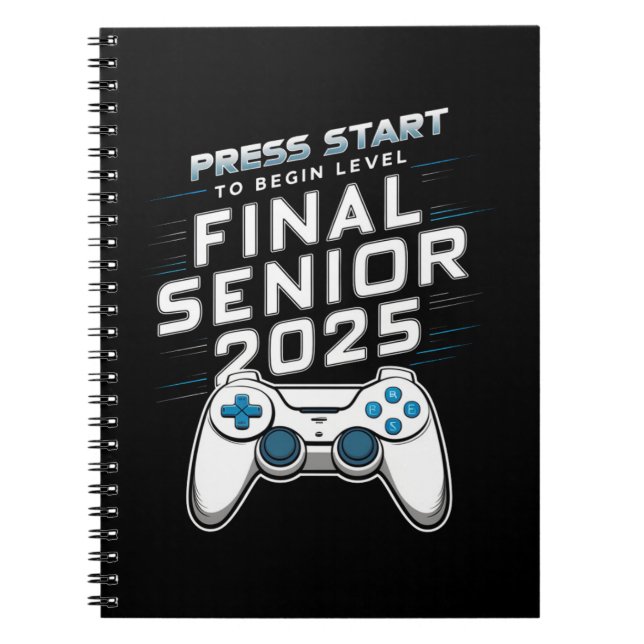 Senior 2025 Class of 2025 Gamer Video Games Notizblock (Vorderseite)