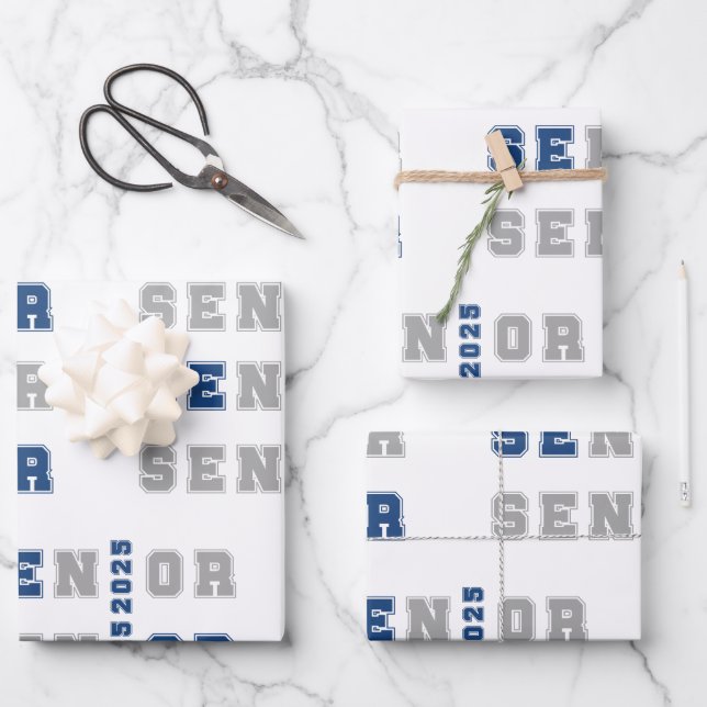 Senior 2025 geschenkpapier set (Vorderseite)
