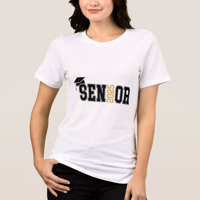 Senior 2025 Grafisches T-Shirt Tri-Blend Shirt (Vorderseite)