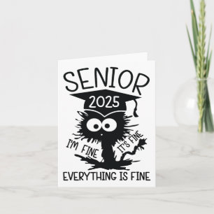 Senior 2025 High School Uni-Abschluß Year Cl Karte