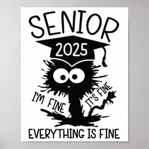 Senior 2025 High School Uni-Abschluß Year Cl Poster