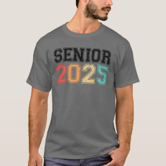 Senior 2025 Retro Vintage Junge T-Shirt