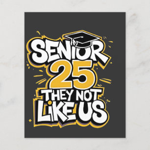 Senior 2025 Sie nicht wie U Abschluss Graduate Flyer