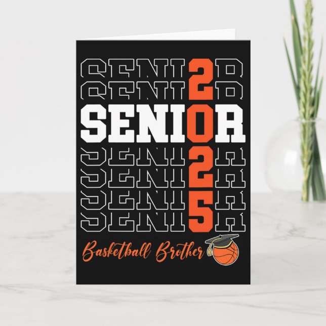 Senior 2025 Sketll Brother Gift Cl Of 2025 Proud B Karte (Vorderseite)