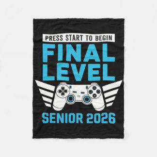 Senior 2026 Abschlussklasse 2026 Senior-Gamer Vide Fleecedecke