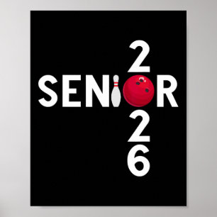 Senior 2026 Bowling-Spieler Cl Von 2026 Abschluss Poster