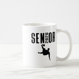 Senior-2026-Fußball-Silhouette-Design Cl Of 26 Kaffeetasse