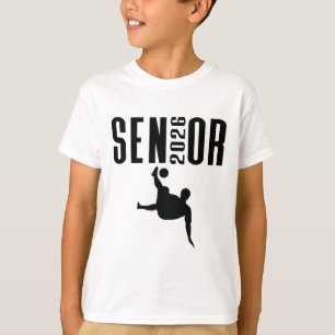 Senior 2026 Fußball-Silhouette-Design Cl von 26 T-Shirt