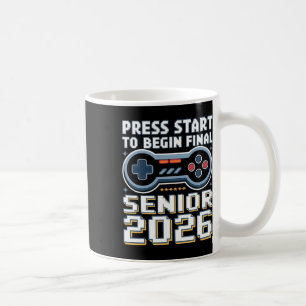 Senior 2026 Gamer-Modus An Drück Start Finallevel  Kaffeetasse