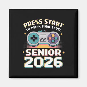 Senior 2026 Gamer-Modus Auf Drück Start Endlevel Magnet