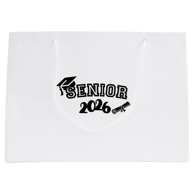 Senior 2026 Gift Bag Große Geschenktüte (Vorderseite)