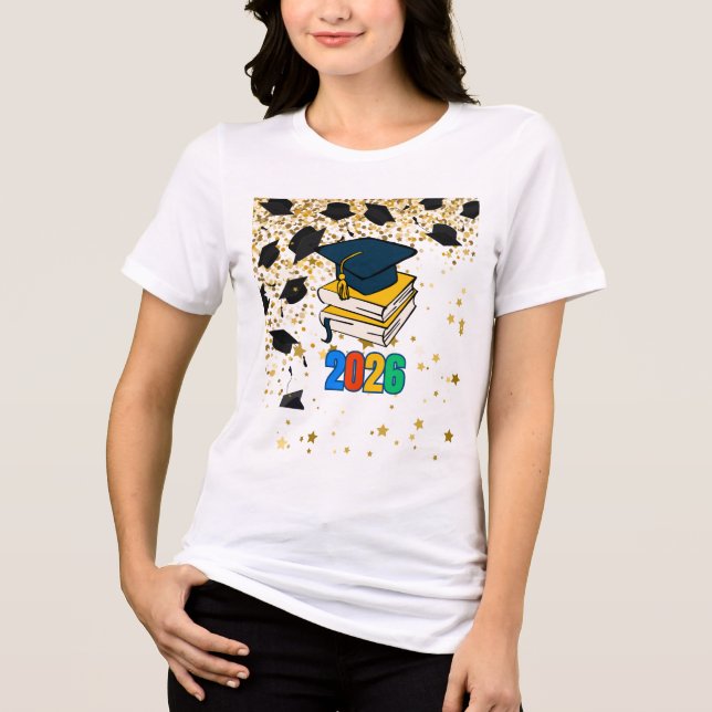 Senior 2026 Graduation Graphic - Educational  Tri-Blend Shirt (Vorderseite)