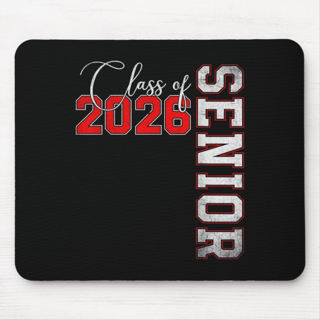 Senior 2026 Graduation My Last First Day Of Cl Of  Mousepad (Vorne)
