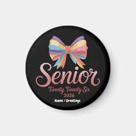 Senior 2026 Niedlich Rainbow Bow Abschluss Coquett Magnet