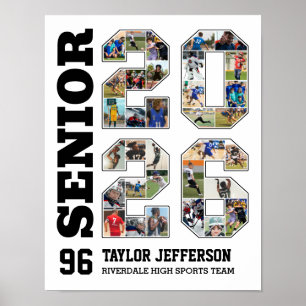 Senior 2026 Schul-Sportteam-Foto-Collage Poster