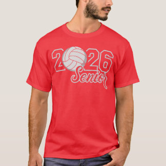 Senior 2026 Volleyball Mom High School Graduation T-Shirt