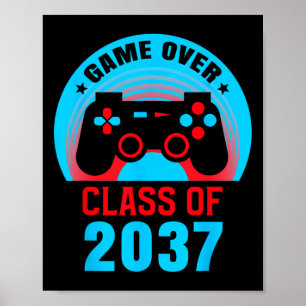 Senior 2037 Gaming Lustig Cl Von 2037 2037 Gamer  Poster