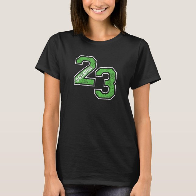 SENIOR 23 Class of 2023 RETRO Green White GRAD SWA T-Shirt (Vorderseite)